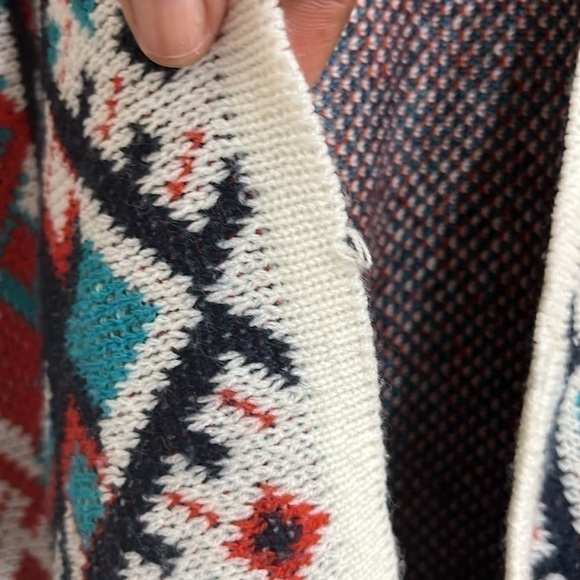 Southern Stitch ETHNIC STYLED KNITTED CARDIGAN SWEATER | HIPPIE PONCHO One SIZE - Picture 6 of 9